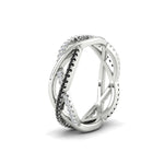 Load image into Gallery viewer, diamond-criss-cross-weave-wedding-band-with-black-diamond-in-white-gold-FD11069BGBLACKANGLE3-NL-WG