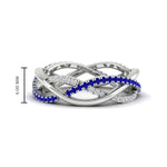 Load image into Gallery viewer, diamond-criss-cross-weave-wedding-band-with-sapphire-in-white-gold-FD11069BGSABLANGLE3-NL-WG