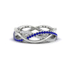 Load image into Gallery viewer, diamond-criss-cross-weave-wedding-band-with-sapphire-in-white-gold-FD11069BGSABLANGLE3-NL-WG