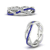 Load image into Gallery viewer, diamond-criss-cross-weave-wedding-band-with-sapphire-in-white-gold-FD11069BGSABLANGLE3-NL-WG