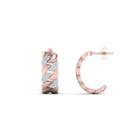 Load image into Gallery viewer, diamond-cuban-link-hoop-earrings-in-rose-gold-FDEAR-10831-NL-RG