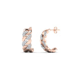 Load image into Gallery viewer, diamond-cuban-link-hoop-earrings-in-rose-gold-FDEAR-10831-NL-RG