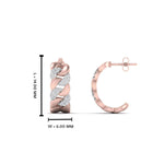 Load image into Gallery viewer, diamond-cuban-link-hoop-earrings-in-rose-gold-FDEAR-10831-NL-RG
