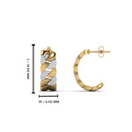 Load image into Gallery viewer, diamond-cuban-link-hoop-earrings-in-yellow-gold-FDEAR-10831-NL-YG