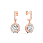 Load image into Gallery viewer, diamond-drop-halo-solitaire-round-cut-earrings-in-rose-gold-FD-EAR11129RO-NL-RG