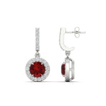 Load image into Gallery viewer, diamond-drop-halo-solitaire-round-cut-earrings-with-ruby-in-white-gold-FD-EAR11129ROGRUDR-NL-WG