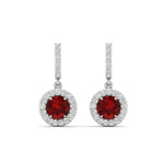 Load image into Gallery viewer, diamond-drop-halo-solitaire-round-cut-earrings-with-ruby-in-white-gold-FD-EAR11129ROGRUDR-NL-WG