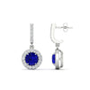 Load image into Gallery viewer, diamond-drop-halo-solitaire-round-cut-earrings-with-sapphire-in-white-gold-FD-EAR11129ROGSABL-NL-WG