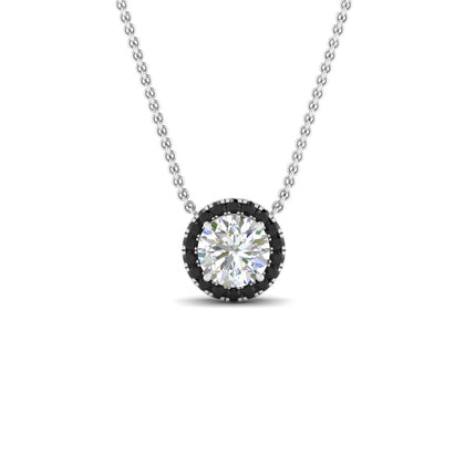 Classic+Round+Halo+Diamond+Pendant+In+Sterling+Silver-FDPD10984-0.50+CT-6