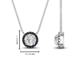Load image into Gallery viewer, diamond-halo-classic-pendant-black-diamond-in-FD-PD10984GBLACK-0.50CT-NL-WG