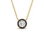 Load image into Gallery viewer, diamond-halo-classic-pendant-black-diamond-pendant-in-FD-PD10984GBLACK-0.50CT-NL-YG