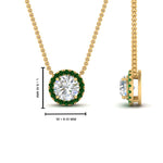 Load image into Gallery viewer, diamond-halo-classic-pendant-emerald-pendant-in-FD-PD10984GEMGR-0.50CT-NL-YG
