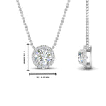 Load image into Gallery viewer, Classic+Round+Halo+Diamond+Pendant+In+Sterling+Silver-FDPD10984-0.50+CT-6