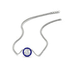 Load image into Gallery viewer, diamond-halo-classic-pendant-sapphire-pendant-in-FD-PD10984GSABL-0.50CT-NL-WG