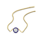 Load image into Gallery viewer, diamond-halo-classic-pendant-sapphire-pendant-in-FD-PD10984GSABL-0.50CT-NL-YG