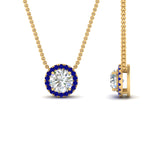 Load image into Gallery viewer, diamond-halo-classic-pendant-sapphire-pendant-in-FD-PD10984GSABL-0.50CT-NL-YG