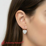 Load image into Gallery viewer, diamond-heart-solitaire-4-ctw.-Leverback-Earrings-in-rose-gold-FDEAR9225HT-model