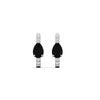 Load image into Gallery viewer, diamond-huggies-with-large-pear-black-diamond-center-in-white-gold-fdear11703gblackangle3-nl-wg.jpg