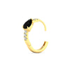 Load image into Gallery viewer, diamond-huggies-with-large-pear-black-diamond-center-in-yellow-gold-fdear11703gblackangle5-nl-yg.jpg