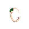 Load image into Gallery viewer, diamond-huggies-with-large-pear-emerald-center-in-rose-gold-fdear11703gemgrangle5-nl-rg.jpg
