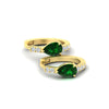 Load image into Gallery viewer, diamond-huggies-with-large-pear-emerald-center-in-yellow-gold-fdear11703gemgrangle4-nl-yg.jpg