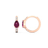 Load image into Gallery viewer, diamond-huggies-with-large-pear-pink-sapphire-center-in-rose-gold-fdear11703gsadrpiangle2-nl-rg.jpg