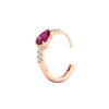 Load image into Gallery viewer, diamond-huggies-with-large-pear-pink-sapphire-center-in-rose-gold-fdear11703gsadrpiangle5-nl-rg.jpg