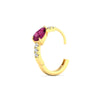Load image into Gallery viewer, diamond-huggies-with-large-pear-pink-sapphire-center-in-yellow-gold-fdear11703gsadrpiangle5-nl-yg.jpg