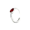 Load image into Gallery viewer, diamond-huggies-with-large-pear-ruby-center-in-white-gold-fdear11703grudrangle5-nl-wg.jpg