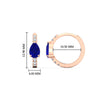 Load image into Gallery viewer, diamond-huggies-with-large-pear-sapphire-center-in-rose-gold-fdear11703gsablangle2-nl-rg-hw.jpg