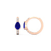 Load image into Gallery viewer, diamond-huggies-with-large-pear-sapphire-center-in-rose-gold-fdear11703gsablangle2-nl-rg.jpg