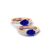 Load image into Gallery viewer, diamond-huggies-with-large-pear-sapphire-center-in-rose-gold-fdear11703gsablangle4-nl-rg.jpg