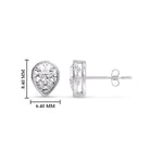 Load image into Gallery viewer, Half Carat Diamond Pear Drop Stud Bezel Earring