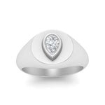 Load image into Gallery viewer, Diamond Pear Shape Signet Ring