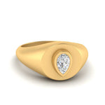 Load image into Gallery viewer, Diamond Pear Shape Signet Ring