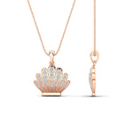 Load image into Gallery viewer, diamond-seashell-necklace-for-women-in-rose-gold-fdpd11585angle2-nl-rg.jpg?v=1771242989