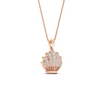 Load image into Gallery viewer, diamond-seashell-necklace-for-women-in-rose-gold-fdpd11585angle3-nl-rg.jpg?v=1771242989