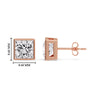 Load image into Gallery viewer, Stylish Princess Bezel Diamond Studs