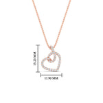 Load image into Gallery viewer, diamond-twist-pave-heart-pendant-in-FDPD11384-NL-RG