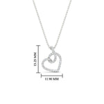 Load image into Gallery viewer, diamond-twist-pave-heart-pendant-in-FDPD11384-NL-WG