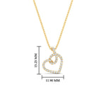 Load image into Gallery viewer, diamond-twist-pave-heart-pendant-in-FDPD11384-NL-YG