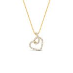 Load image into Gallery viewer, diamond-twist-pave-heart-pendant-in-FDPD11384-NL-YG