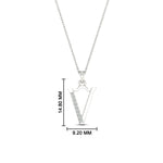Load image into Gallery viewer, diamond-v-letter-alphabet-pendant-in-FDPD11292V-NL-WG