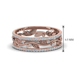 Load image into Gallery viewer, diamond-wide-eternity-leaf-band-in-rose-gold-FDEWB8344B-NL-RG-GS