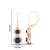 Load image into Gallery viewer, double-drop-lever-back-round-diamond-halo-earrings-with-black-diamond-in-rose-gold-FDEAR11226GBLACK-NL-RG.jpg