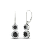 Load image into Gallery viewer, double-drop-lever-back-round-diamond-halo-earrings-with-black-diamond-in-white-gold-FDEAR11226GBLACK-NL-WG.jpg