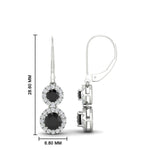 Load image into Gallery viewer, double-drop-lever-back-round-diamond-halo-earrings-with-black-diamond-in-white-gold-FDEAR11226GBLACK-NL-WG.jpg