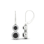 Load image into Gallery viewer, double-drop-lever-back-round-diamond-halo-earrings-with-black-diamond-in-white-gold-FDEAR11226GBLACK-NL-WG.jpg