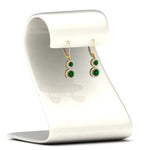 Load image into Gallery viewer, double-drop-lever-back-round-diamond-halo-earrings-with-emerald-in-yellow-gold-FDEAR11226GEMGR-NL-YG.jpg