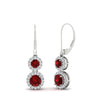 Load image into Gallery viewer, double-drop-lever-back-round-diamond-halo-earrings-with-ruby-in-white-gold-FDEAR11226GRUDR-NL-WG.jpg